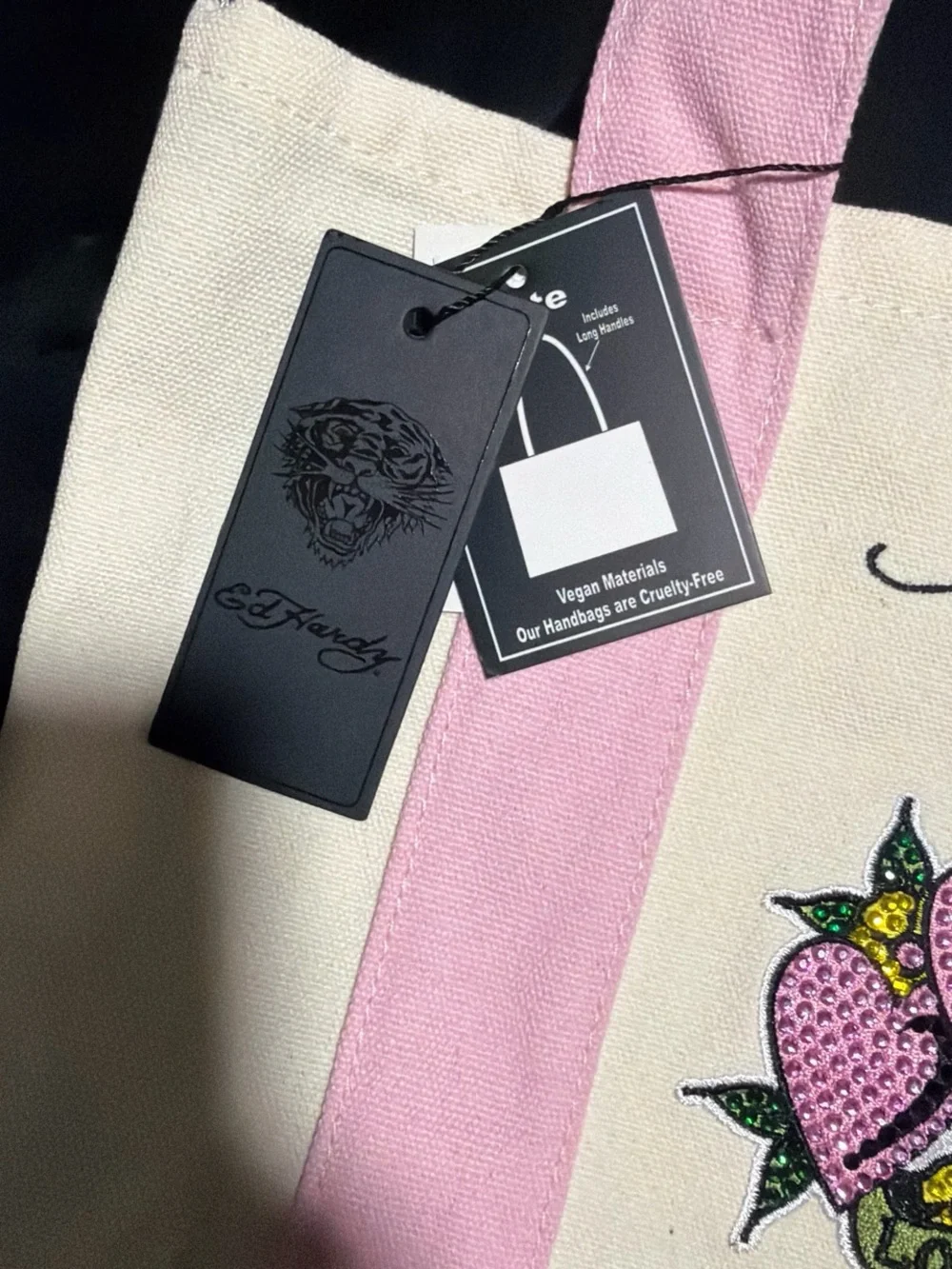 Ed hardy pink mini tote bag
